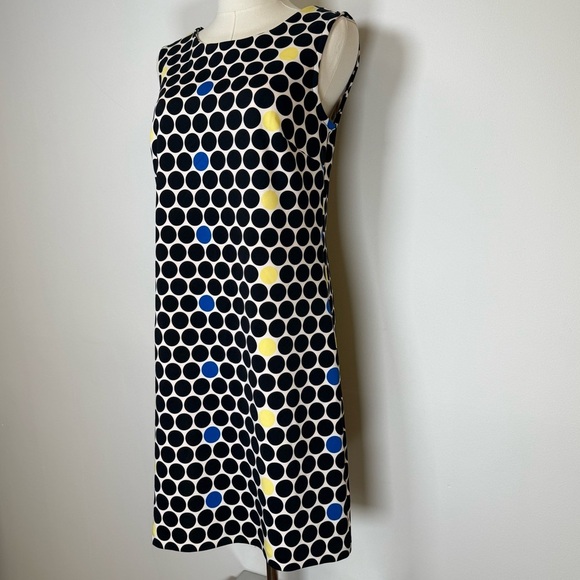 Worthington Polka Dot Print Sleeveless Stretch Sheath Dress Women’s Size Small - Picture 2 of 7
